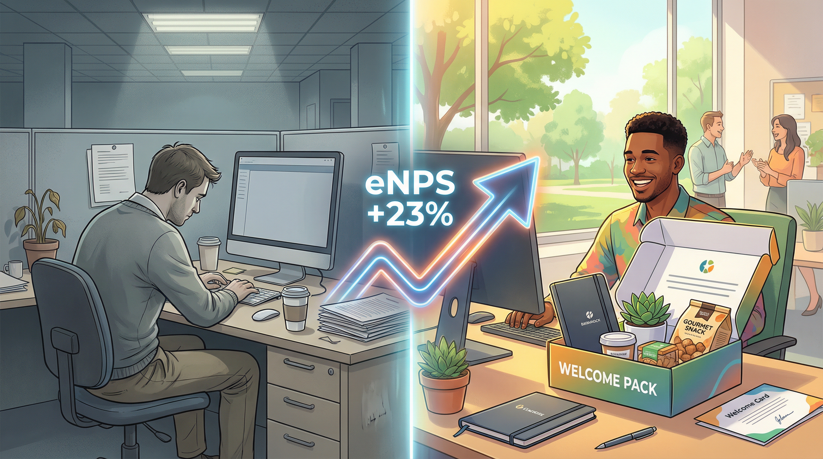 Кейс: Welcome Pack повысил eNPS на 23% | Graver.uz